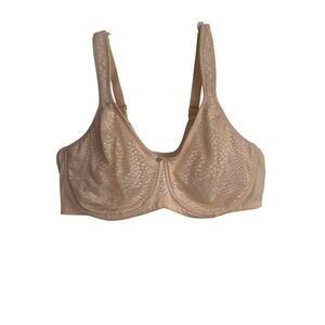 Breezies Womens Tan Lace Unlined Underwire Full Coverage Bra 48B A261419